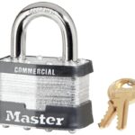 Master Lock 5KA A383 Padlock, Keyed Alike Key, Open Shackle, 3/8 in Dia Shackle, 1 in H Shackle, Boron Alloy Shackle