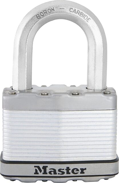 Master Lock Magnum Series M15BLCDLFHC Padlock, Different Key, Octagonal Shackle, 7/16 in Dia Shackle, 1-1/2 in H Shackle