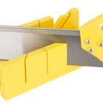 Vulcan JL42402 Miter Box with Saw, 4 in W Cutting, 2.25 in D Cutting, Plastic, Yellow