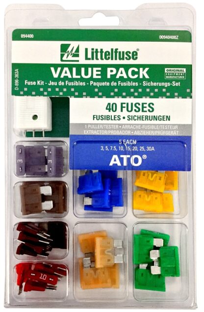 Littelfuse 00940400Z Fuse Kit, 32 VAC/VDC, 3 to 30 A