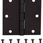 ProSource 20338ORX Square Corner Door Hinge, Steel, Oil-Rubbed Bronze, Loose Pin, 180 deg Range of Motion