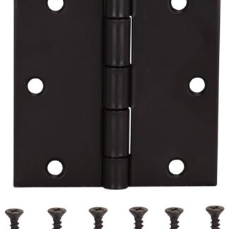 ProSource 20338ORX Square Corner Door Hinge, Steel, Oil-Rubbed Bronze, Loose Pin, 180 deg Range of Motion