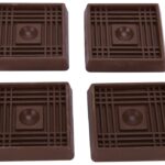 ProSource FE-S711-PS Caster Furniture Glide, Rubber, Brown, Brown, 2-1/2 x 2-1/2 x 15/32 in Dimensions