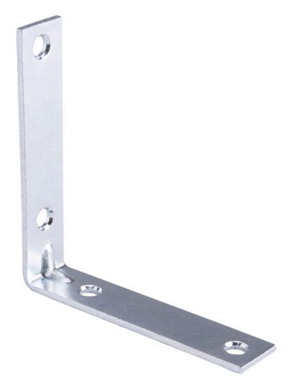 ProSource CB-Z04-013L Corner Brace, 4 in L, 4 in W, 7/8 in H, Steel, Zinc-Plated, 3.1 mm Thick Material Sells in Quantity of 10