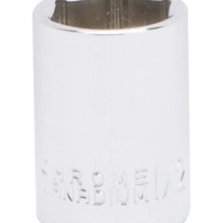 Vulcan MT6485775 Drive Socket, 1/2 in Socket, 1/4 in Drive, 6-Point, Chrome Vanadium Steel, Chrome