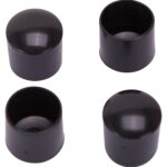 ProSource FE-50604-PS Furniture Leg Tip, Round, Plastic, Black, 7/8 in Dia, 1 in H