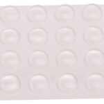 ProSource FE-S402-PS Furniture Bumper Pad, Polyurethane, Clear, 3/8 in Dia, 5/32 in Thick, Dome