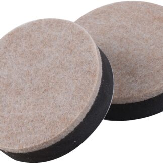 Shepherd Hardware 9407 Slider Pad, Felt Cloth, Beige, 3-1/2 in Dia, 1/2 in Thick, Round