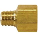 Topring 88.404 Hexagonal Reducing Bushing, 1/4 x 3/8 in, MNPT x FNPT, Brass