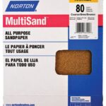 NORTON Adalox 07660700151 Sanding Sheet, 11 in L, 9 in W, Coarse, 80 Grit, Aluminum Oxide Abrasive, Paper Backing Sells in Quantity of 50