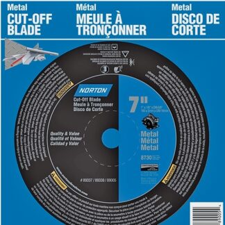 NORTON 07660789005 Cut-Off Wheel, 7 in Dia, 1/8 in Thick, 5/8 in Arbor, 24 Grit, Aluminum Oxide Abrasive