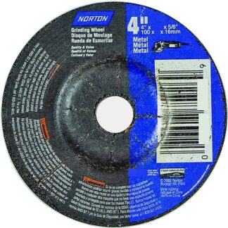 NORTON 66252842014 Grinding Wheel, 4 in Dia, 1/8 in Thick, 5/8 in Arbor, 24 Grit, Extra Coarse