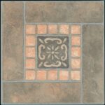 ProSource CL3267 Vinyl Floor Tile, 12 in L Tile, 12 in W Tile, Square Edge, Slate Inlay