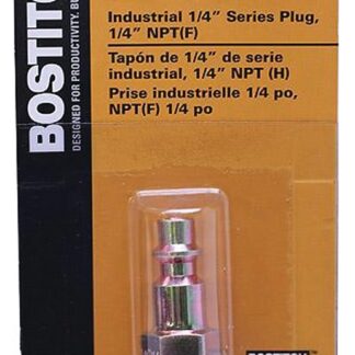 Bostitch BTFP72319 Hose Plug, 1/4 in, FNPT, Steel, Plated Sells in Quantity of 4