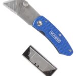 Vulcan NC149-2 Folding Knife, 2-3/8 in L Blade, 3/4 in W Blade, Steel Blade, 6-Blade, Black/Blue/Red/Silver Handle Sells in Quantity of 12