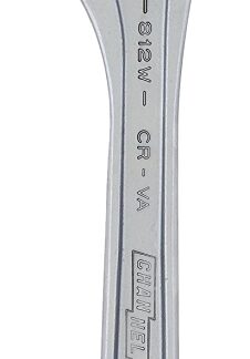 Channellock WIDEAZZ Series 812W Adjustable Wrench, 12 in OAL, 1-1/2 in Jaw, Steel, Chrome, Plain-Grip Handle