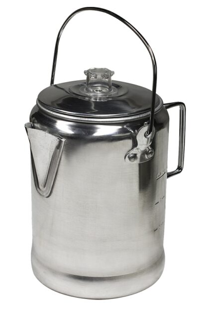 World Famous 728 Percolator, 6 to 9 Cups Capacity, Aluminum, Polished