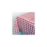 World Famous 459 Table Cloth, 72 in L, 54 in W, Vinyl, Red/White