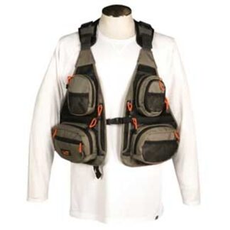 World Famous 6334 Fishing Vest, One-Size, Zipper Closure, Polyester, Olive