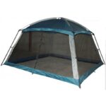 World Famous Heavy-Duty Screen House Tent, 82 in H Center, 12 ft L x 12 ft W, Polyester, Blue/Mist