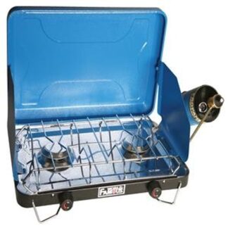 World Famous 2803 Two Burner Stove, 2-Burner, Propane, 10,000 Btu, Stainless Steel