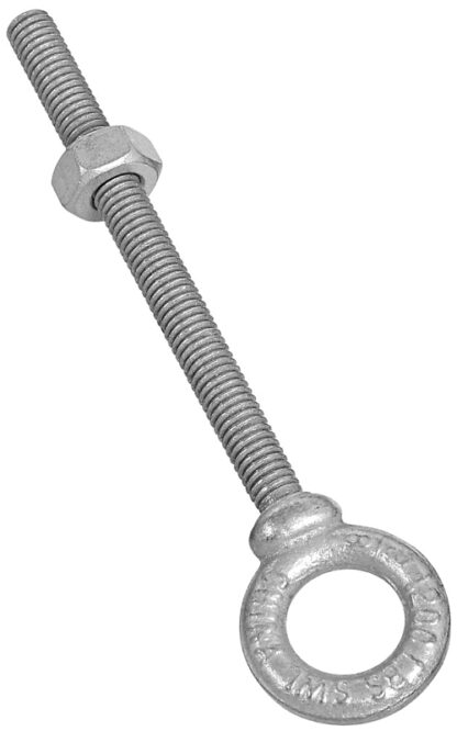 National Hardware N245-134 Eye Bolt, 3/8-16 Thread, 4-1/8 in L Thread, 3/4 in ID x 1-3/8 in OD Dia Eye, 4-1/2 in L Shank