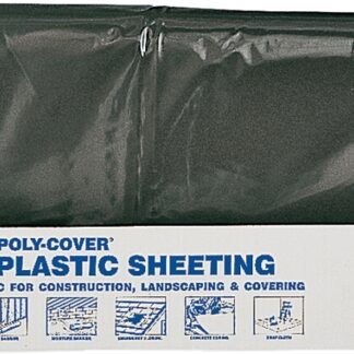 Orgill Poly 6X20-B Poly Film, 100 ft L, 20 ft W, Black