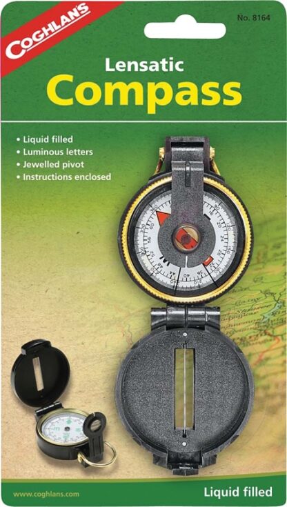 COGHLAN'S 8164 Lensatic Compass, Plastic