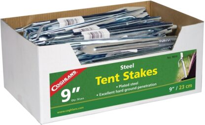 COGHLAN'S 9810 Tent Stake, 9 in L, Steel Sells in Quantity of 50