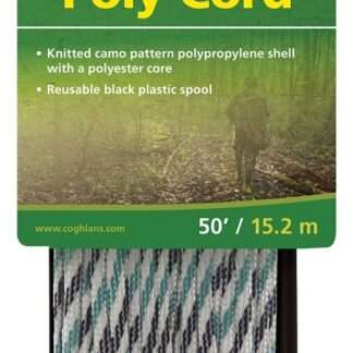 Coghlan's 9050 Poly Cord, 1/4 in Dia, 50 ft L, 100 lb Working Load, Polypropylene, Camo