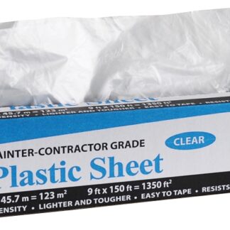 Inteplast Group Cover-Its 304-00 Drop Sheet, 150 ft L, 9 ft W, Polyethylene, Clear