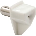 Prime-Line 698-9735 Shelf Support Peg 15 lb, Metal/Plastic, White Sells in Quantity of 6