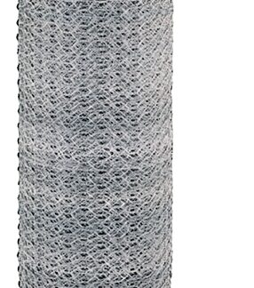 Deacero 6424 Poultry Netting, 50 ft L, 48 in W, 20 ga, 1 in Mesh, Carbon Steel, Galvanized