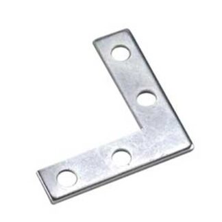 Onward 99X30BC Flat Corner Plate, 5/8 in L, 3 in W, Steel, Zinc, 0.078 in Thick Material Sells in Quantity of 20