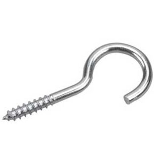 Onward 2706XR Screw Hook with Lag Thread, 16 mm Opening, 1-7/8 in L, Steel, Zinc Sells in Quantity of 5