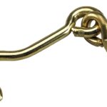 Onward 1385BR Gate Hook and Eye, 3.3 mm Dia Wire, Steel, Brass