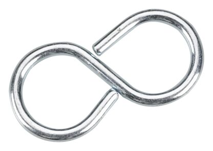 Onward 286XBC Closed S-Hook, 15 lb Working Load, 3.7 mm Dia Wire, Metal, Zinc Sells in Quantity of 10