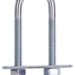 ProSource LR341 U-Bolt, 1/4 in Thread, 2 in L Thread, Steel, Zinc Sells in Quantity of 10