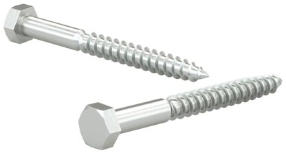 Reliable HLZ142L Lag Bolt, 1/4-10 Thread, 2 in OAL, A Grade, Steel, Zinc, 50/BX