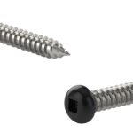 Reliable PKCBR61C1 Deck Screw, #6 Thread, 1 in L, Coarse, Partial Thread, Pan Head, Square Drive, Regular Point, Steel