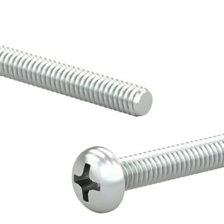 Reliable PPMZM512MR Machine Screw, M5 Thread, 12 mm L, Full, Metric Thread, Pan Head, Phillips Drive, Type B Point, Zinc