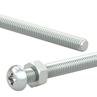 Reliable PSBZ Series PSBZ14134MR Machine Screw, 1-3/4 in L, Full Thread, Pan Head, Quadrex Drive, Type B Point, Steel