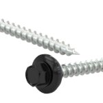 Reliable RSZ Series RSZ92BLKVP Screw, #9-15 Thread, 2 in L, Hex Drive, Self-Tapping, Type A Point, Neoprene/Steel