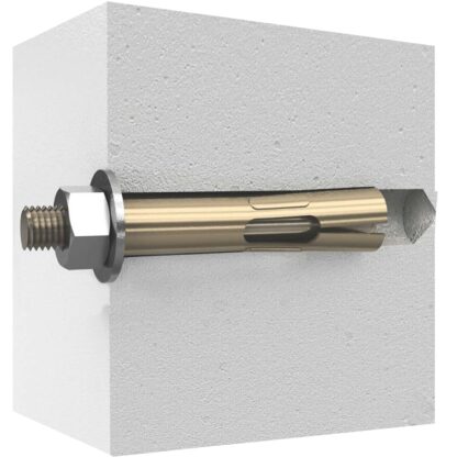 Reliable SA123MK Expansion Sleeve Anchor, 1/2 in Dia, 3 in L, 532 kg Ceiling Mount, 587 kg Wall Mount, Steel, Zinc