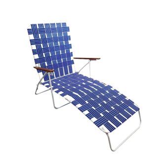 Seasonal Trends AC4012-BLUE Folding Web Lounge Chair, 25.20 in W, 66.93 in D, 35.04 in H, 300 lbs Capacity Sells in Quantity of 2