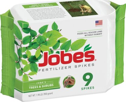 Jobes 01310CN Tree and Shrub Fertilizer, Spike, 15-3-3 N-P-K Ratio, 9/PK