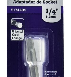 Vulcan 304491OR Socket Adapter, 1/4 in Drive, 2 in L, Hardened Steel