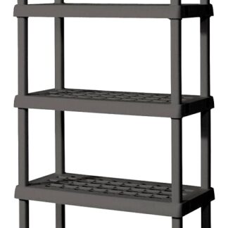 Sterilite 01553V01 Shelving Unit, 36 in OAW, 18 in OAD, 75-1/8 in OAH, 5-Shelf, Plastic, Gray