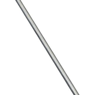 Stanley Hardware N179-325 Threaded Rod, 5/16-18 Thread, 12 in L, A Grade, Steel, Zinc, UNC Thread