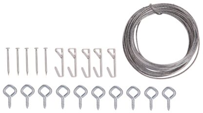 ProSource PH-121123-PS Picture Hanging Kit, 10 lb, Steel, Zinc, Zinc, Nail-In Mounting